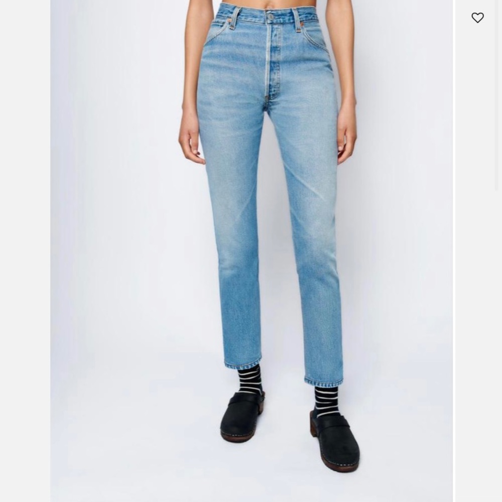 Re/done high rise ankle crop size 23 denim
